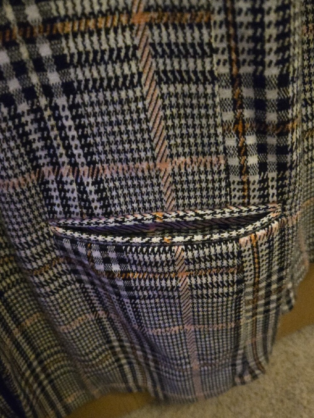 Old Navy Women's Houndstooth Plaid Blazer Sz L - Picture 3 of 4